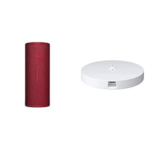 Ultimate Ears Boom 3 Bluetooth Lautsprecher (Wasserdichter 360°-Sound) – Bengalrot + Power Up Ladestation
