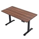 JUMMICO Höhenverstellbarer Schreibtisch, Schreibtisch Höhenverstellbar Elektrisch Ergonomischer Steh-Sitz Tisch, Stehpult Verstellbarer mit 4 Memory Funktion (Walnuss, 100x60cm)