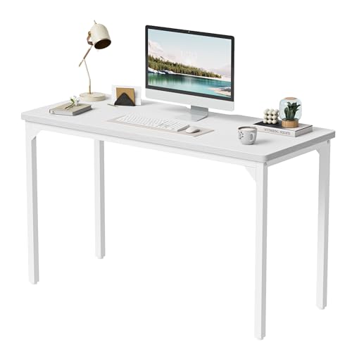 CubiCubi Schreibtisch Klein, 80 x 40 x 75 cm, computertisch PC Tisch, Heimbüro Schreibtisch, Küchentisch, Industriedesign für Zuhause, Büro, Arbeitszimmer, Schreiben, Weiß