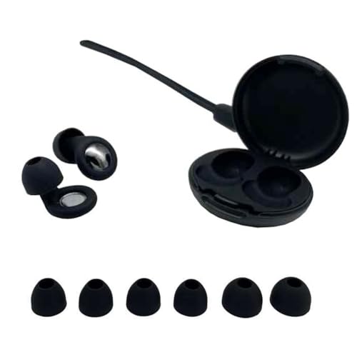 Tropchou 耳栓 みみせん いびき対策 ノイズキャンセリング 睡眠 勉強 旅行 シリコン製 専用ケース (ブラック, SML)