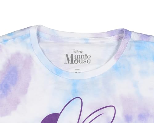 Disney Girls' Minnie Mouse Elegantly Sitting Pose Graphic Print Tie-Dye Cropped T-Shirt4