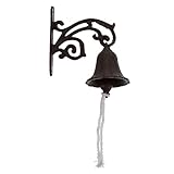 Uonlytech 1 Juego Timbre hierro fundido doorbell timbres decoración del hogar decoración del jardín decoración vintage...