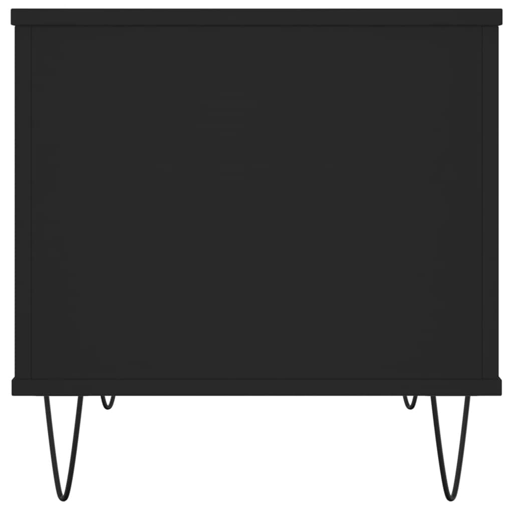Homgoday Tavolino da caffè nero 60 x 44,5 x 45 cm, in legno ingegnerizzato, tavolino da tè per soggiorno, sala d'accoglienza degli ospiti, camera da letto e ufficio, tipo 1