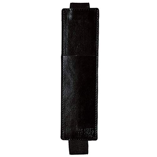 This is My Era Pen Holder for Notebook, Pencil Holder, Pen Sleeve Pouch for Any Planner, Journal or Book - Leather, Secure Loop, Elastic Band, Detachable (Black, 1-Pack)