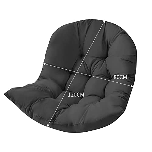 Image of KYNE Microfibre Round Cushion for Hanging Basket Round Shape Swing Chair Cushions for Outdoor Egg Swing Chair Garden Swing, Seat Padded Pillow Cushion (Black)