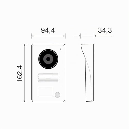 Videoportero manos libres Vimar K40910 de 7 pulgadas para sustituir el timbre 6