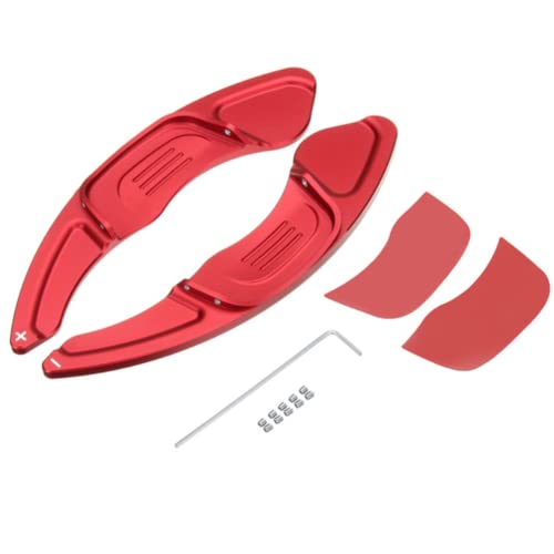 BAWAQAF Paletas de cambio de aluminio con rueda de plata, color negro, rojo, para golf 7 2015 - GTI R MK7 Cover