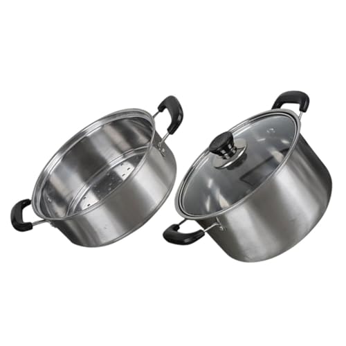 FUNOMOCYA Stainless Steel Saucepan Large Double Boiler Pot Set Pot for Cooking Stew Lids
