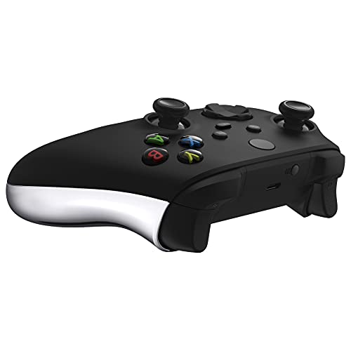 Image of eXtremeRate Replacement Side Rails Grip for Xbox Core Wireless Controller, Chrome Silver Custom Accessories Back Panesl Handles Cover Shell for Xbox Series X & S Controller