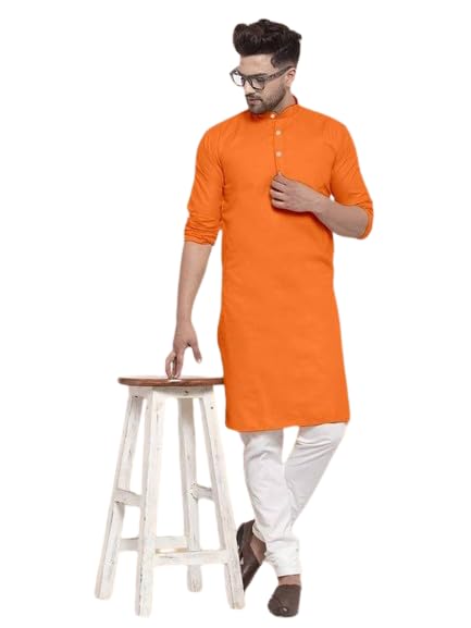 Al Bahar Mens Cotton Casual Wear Modern Kurta for Everyday Use Pu...