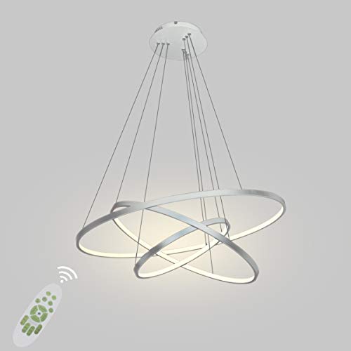 🛒 Crazy Deals LightInTheBox Dimmable Modern Ceiling Pendant Light Fixtures Chandeliers LED Three Rings White 90W for Dining Room Bedroom Living Room with Remote Control (Style A) Up To 40% OFF LightInTheBox Dimmable Modern Ceiling Pendant Light Fixtures Chandeliers LED Three Rings White 90W for Dining Room Bedroom Living Room with Remote Control (Style A)