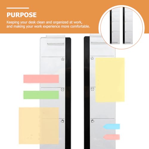 2pcs Computer Monitor Memo Boards Side Notes Reminders Message Holders Office Desktop Screen Side Memo Boards Adhesive Home Office