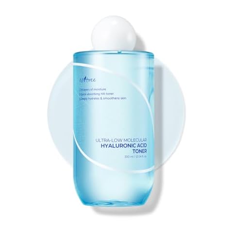 ISNTREE Ultra-Low Molecular Hyaluronic Acid Toner 300ml, 10.14 fl.oz | Quick Absorbing | Deep Hydration & Skin Smoothing | Korean Skincare | Vegan Skincare Cover