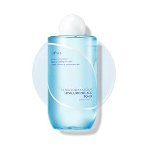 ISNTREE Ultra-Low Molecular Hyaluronic Acid Toner 300ml, 10.14 fl.oz | Quick Absorbing | Deep Hydration & Skin Smoothing | Korean Skincare | Vegan Skincare