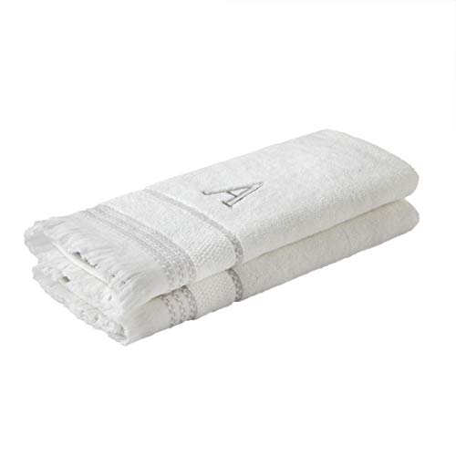 SKL Home Hand Towel Set, A, Cotton, White, 16x26 - Image 3