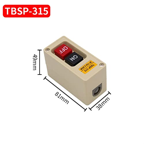 Bouton de démarrage TBSP-315 boîtier commande interrupteur moteur triphasé 15A - 3
