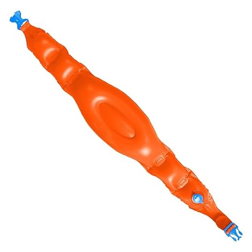 Aginkgo Swim Flotation Belt for Adults Swimming Training Aid Portable Inflatable Waist Belt with Adjustable Safety Buckle for Beginners Water Pool Learning Float Exercise (45.3x7.28 in) (Orange)