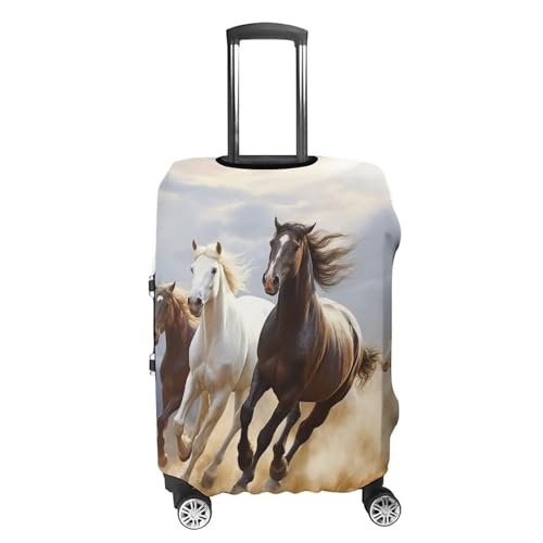 Travel Luggage Cover Elastic Suitcase Protector Anti-Scratch Washable Horses Running Art Luggage Sleeve Tsa Approved Carry on Covers Baggage Cover Fits 18-32 Inch Luggages4
