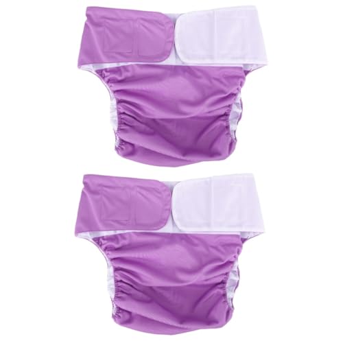 minkissy 2pcs Adult Diapers Washable Leakproof Soft Material for Hospital/Incontinence