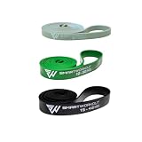 SmartWorkout - Confezione di 3 Fasce di Resistenza in Lattice Naturale - Elastici per il Bodybuilding, Fitness, Yoga, Pilate - 3 Resistenze da 5 kg a 45 kg