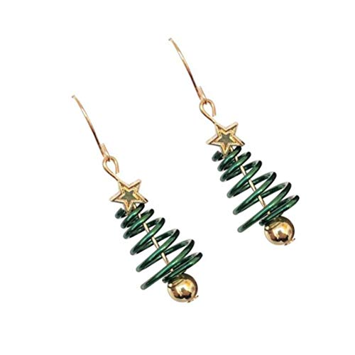 BESPORTBLE Brincos criativos de árvore de Natal de 4 x 2 x 2 cm para mulheres, meninas, decorações d