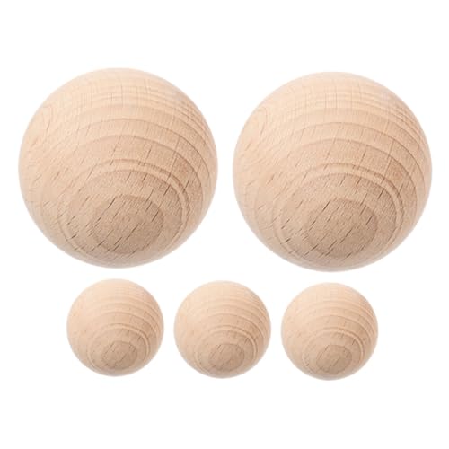 POPETPOP Wooden Croquet Balls 5pcs Replacement Balls for Boys and Girls Crafts DIY Woodworking Projects Art Projects School