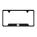 KA Depot One Fit Alfa Romeo Logo on Matte Black Powder Coated Bottom Cut Out Stainless Steel License Plate Frame Holder Front Or Rear Bracket Laser Etch Engraved Aluminum Screw Cap