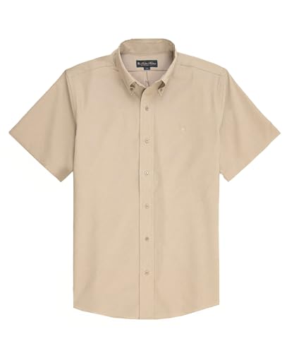 [Brooks Brothers] ブルックスブラザーズ ◆オンラインストア限定◆ポリエステル GFロゴ ポロボタンダウンカラー ショートスリーブシャツ Traditional 330001097 ベージュ M