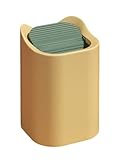 wrtgerht Kleiner Mülleimer, Mini-Desktop-Papierkorb mit Deckel, Kleiner Büro-Arbeitsplatten-Mülleimer for Badezimmer-Waschtisch, Tischplatte oder Couchtisch. Küchengeräte (Color : Yellow)