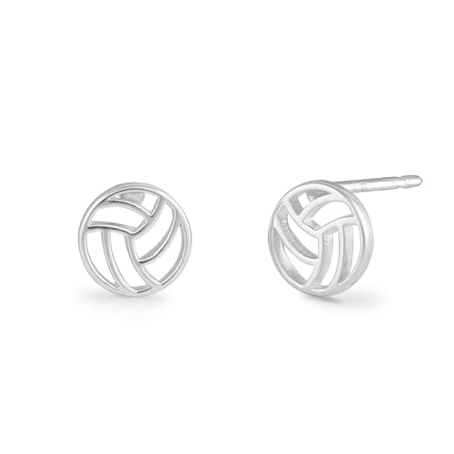 Boma Jewelry Sterling Volleyball Sport Stud Earrings