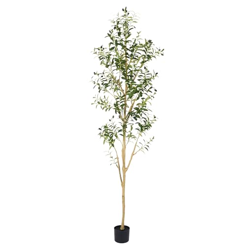 Keloteven Artificial Olive Tree 7FT, Extra Tall Faux Plants Indoor, Fake Olive Tree in Pot, Faux...