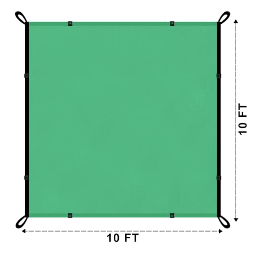 Image of Newtone Multipurpose Shade Net /Green Net - 75% Sunblock (10 ft x 10 ft) | UV Stabilized & Heavy Duty | Ideal for Terrace, Lawn, Balcony & Greenhouse - Green Color