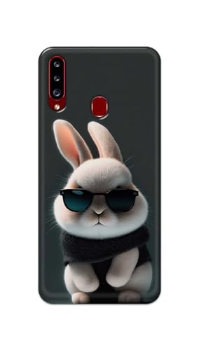 Image of PRINTFIDAA Printed Hard Back Cover Case for Samsung Galaxy A20s Back Cover (Cool Baby Rabbit) -112