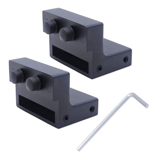 Joyangy Barn Door Roller Stopper Hardware 2PCS 417mm/1.610.28(LW) Flat Track Sliding Door Stop for Limiting Door Movement Black Roller Catches with Wrench for Household Home