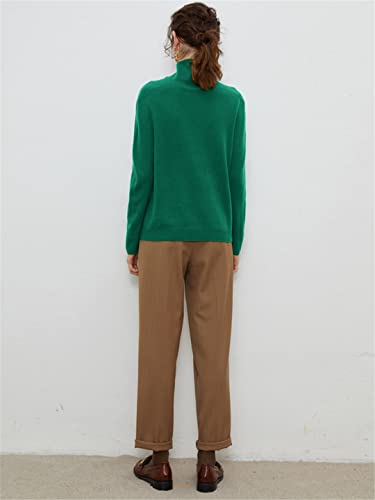 Women 3D Knit Seamless Cashmere Sweaters Pullovers Turtleneck Vintage Jumper Black Xl #TOP3