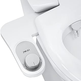 ZMJH ZMA401 Bidet Toilet Seat Attachment, Non-Electric, Self Cleaning Dual Nozzle and Easy Water Pressure Adjustment, Rear/Feminine Wash, Easy to Install