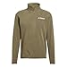 adidas Men's Terrex Multi Essentials Half-Zip Fleece Hiking Jacket, Olive Strata, Medium
