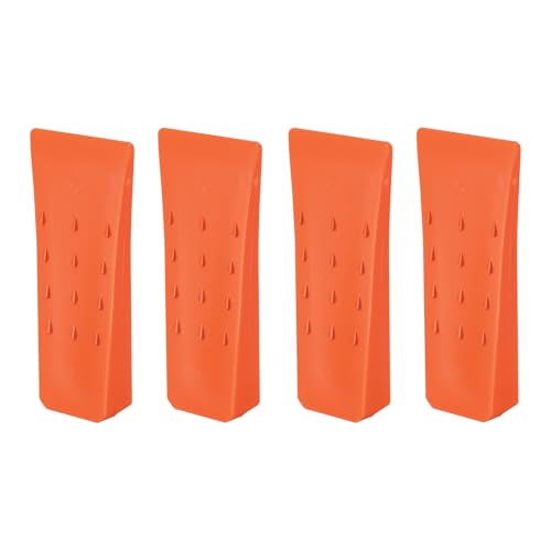 QUARKZMAN Cunei da Abbattimento in Plastica 4pz Cuneo Anteriore ABS 152 mm Cuneo Spaccalegna per Legna Cunei per Alberi Legno Accessori Forestali Foresta, Arancia