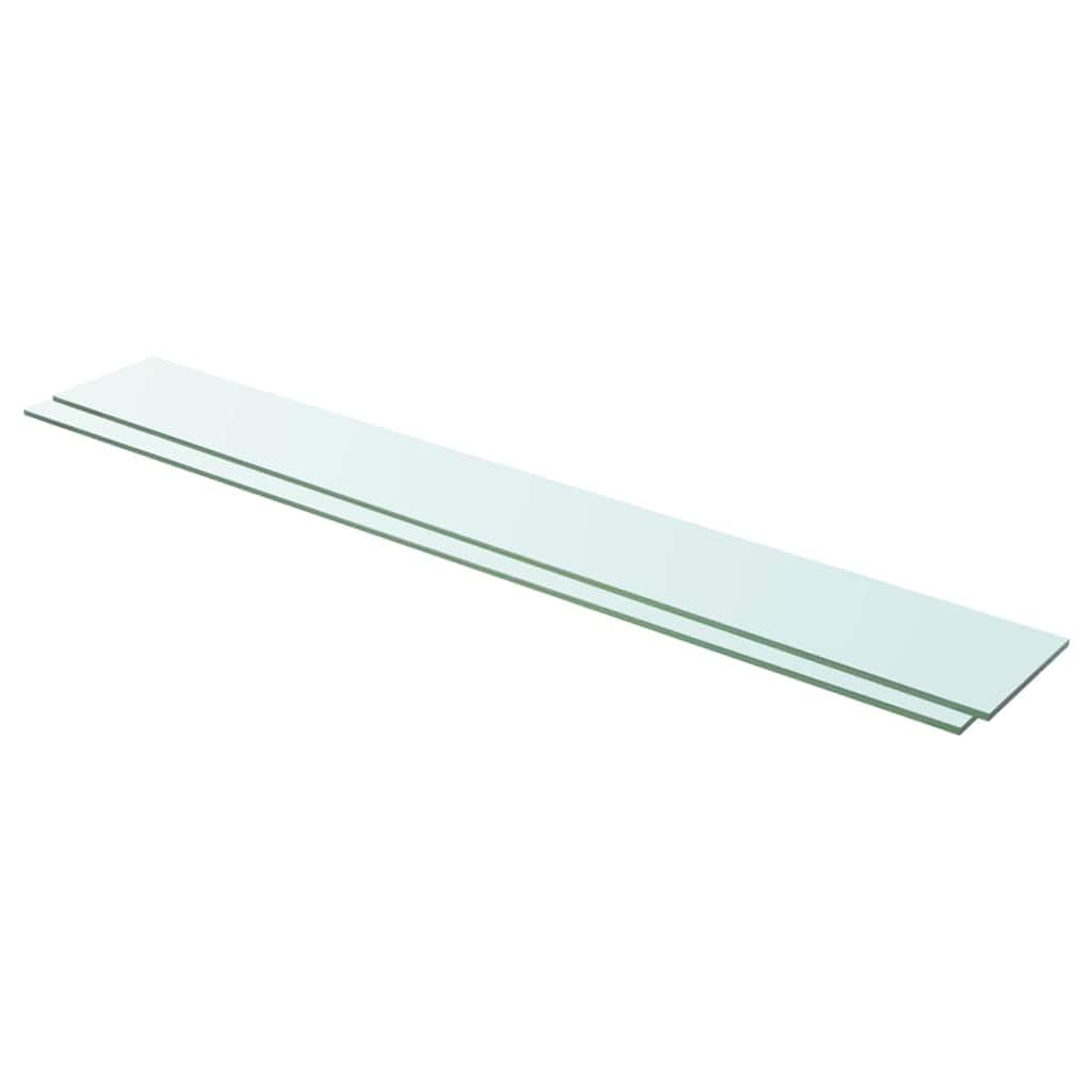 Générique Panel ze szkła hartowanego na ścianę z listwami, przezroczysta półka ścienna 110 x 15 cm, nośność 15 kg, idealny do domu i sklepu