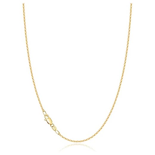 Jewlpire 18K Gold Plated Chain Necklace for Women, 1.2mm Cable Chain 18K Gold Plated Chain for Women Thin & Dainty & Sturdy Women's Chain Necklaces 18 Inch