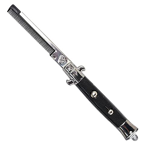 Peine plegable de bolsillo inoxidable para barba de 9 pulg miniatura 6