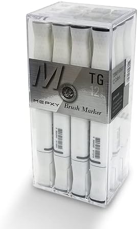 Amazon メクシー ブラシマーカー Tg 12色セット キャンバス キャンバス用品 通販