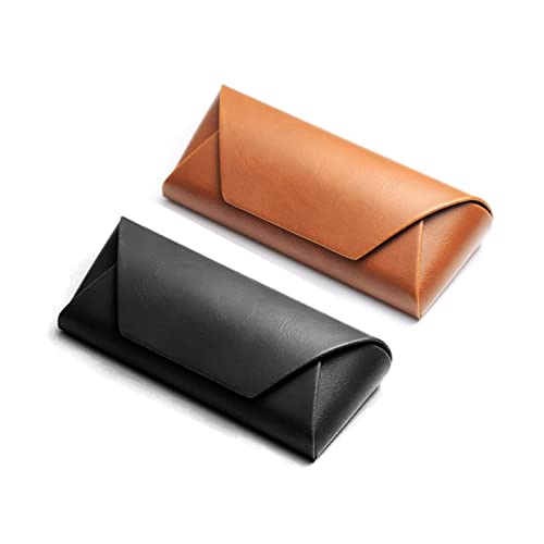 Image of Eyeglass Case Hard Shell, Portable Sunglass Case, fashionable PU Leather Eyeglass Case, Lightweight
