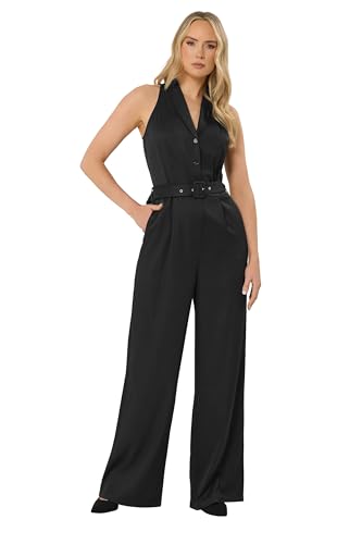 Image of Long Tall Sally - Lts Tall Belted Open Collar Jumpsuit - Women's
