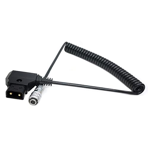 HENGYONGTA BMPCC 4K 6K Pro G2 a D-Tap Cable de alimentación para cámara de cine Blackmagic Pocket Cinema Weipu 2 pines hembra cable en espiral -13 hasta 39 pulgadas