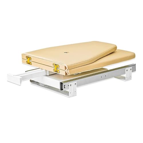 PA-DABAOO Tabla De Planchar Plegable Y Giratoria, Estación De Planchado para Armario, Plataforma De Planchado con Cajón Y Cubierta Resistente Al Calor, Palanca De Fácil Liberación.,Beige