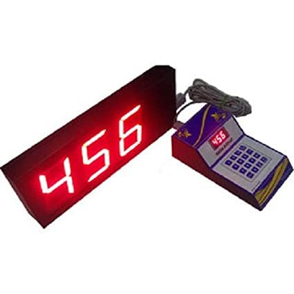 Dehmy 4inch Big Display Digit token calling machine/token display machine/token display system/token calling system (Ring Bell Model)