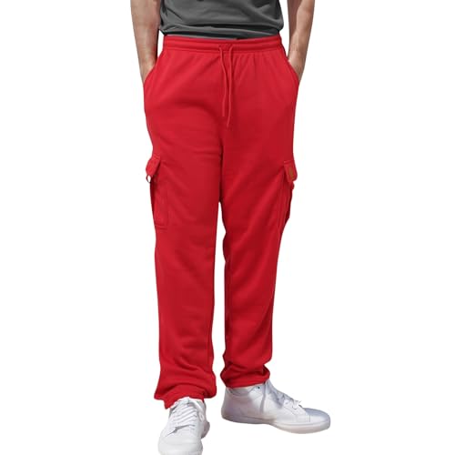 Pantalones de trabajo para hombre con muchos bolsillos, pantalones cargo para hombre con cintura, pantalones de ocio cálidos, cómodos pantalones para hombre, corte holgado, pantalones chinos con goma