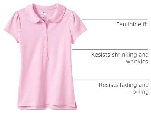 Image of Lands' End Girls Short Sleeve Peter Pan Collar Polo Shirt
