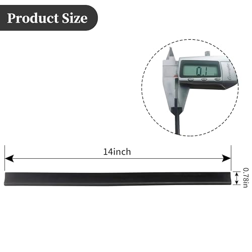 Image of Stainless Glass Scraper Rubber Strip Window Cleaner Squeegee Rubber Replacement Rubber Window Squeegee Rubber for Window Glass Shower Door Car Glass Scraper,6PCS